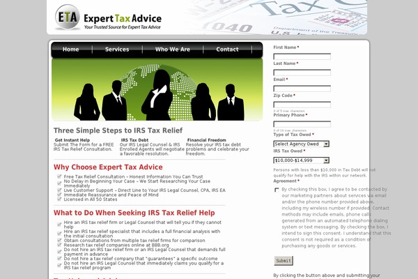 experttaxadvice.net site used Eta