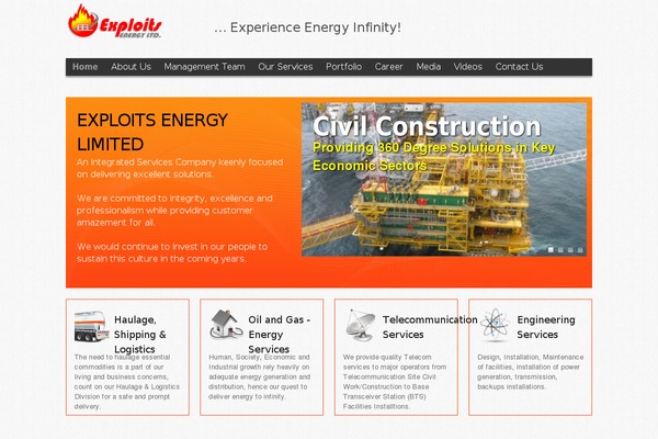 Energy theme site design template sample