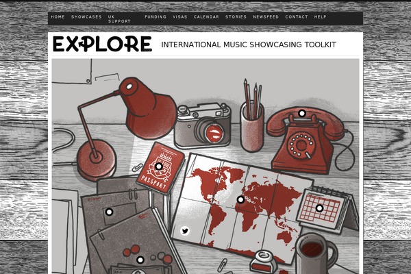 Explore theme site design template sample