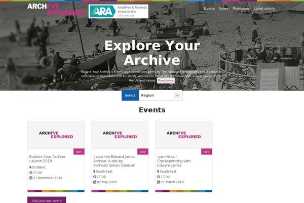 exploreyourarchive.org site used Explore-your-archive