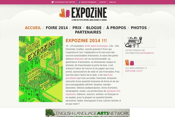 expozine.ca site used Expozine-2020