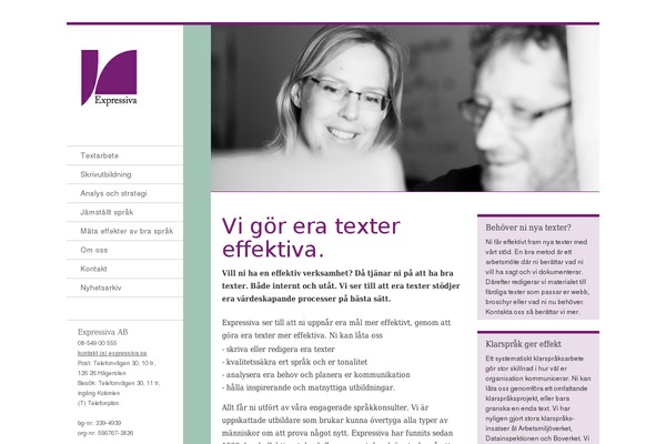 expressiva.se site used Expressiva