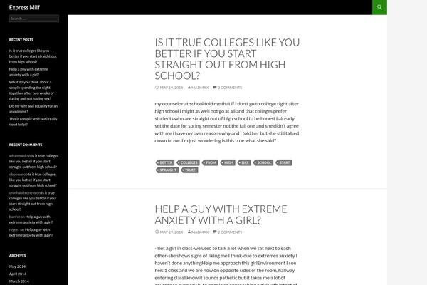 Twenty Fourteen theme site design template sample