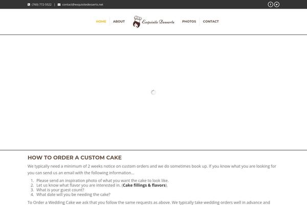 Bakery theme site design template sample