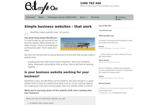 WordPress website example screenshot