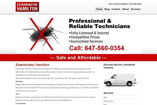 exterminatorhamilton.ca site used Pctologo