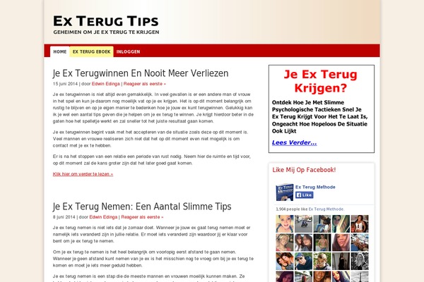exterug.nl site used Senhtheme