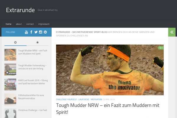 Hueman theme site design template sample