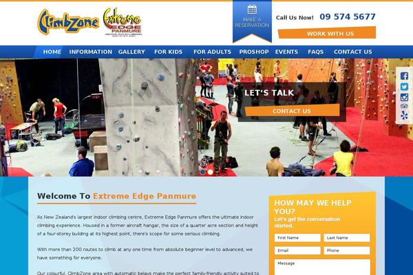 extremeedge.co.nz site used Climbzone