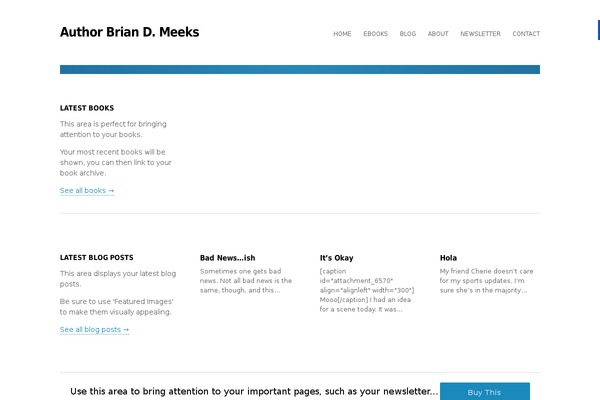 Ot-author theme site design template sample