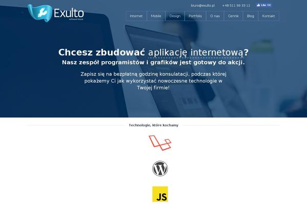 exulto.pl site used Exulto