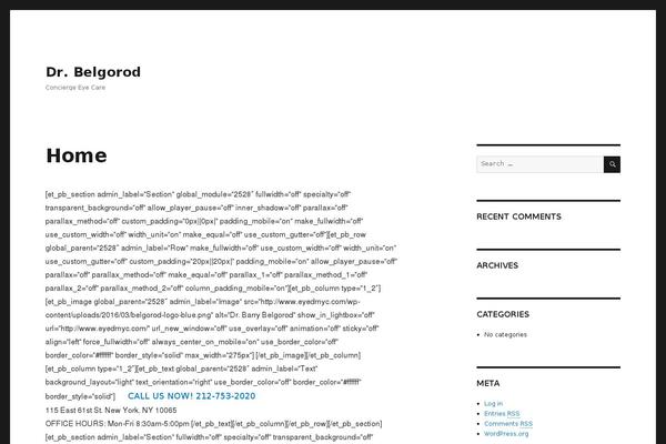Twenty Sixteen theme site design template sample