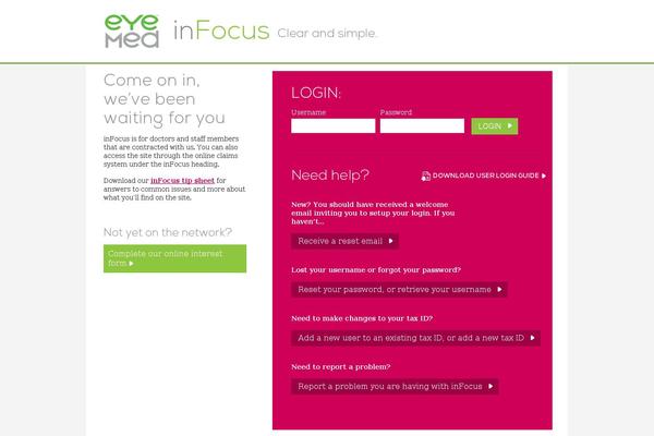 eyemedinfocus.com site used Infocus-2018