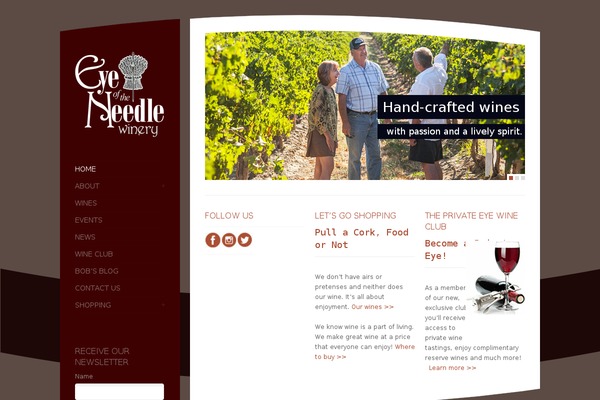 eyeoftheneedlewinery.com site used Juju-blog