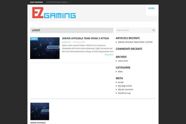 ezgaming.eu site used Sparkling21