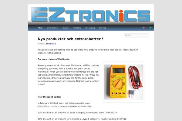 eztronics.se site used Pressbook-blog