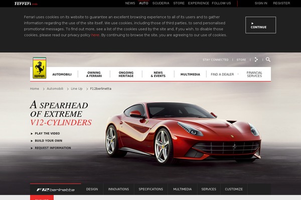 f12berlinetta.com site used Ferrari-gt