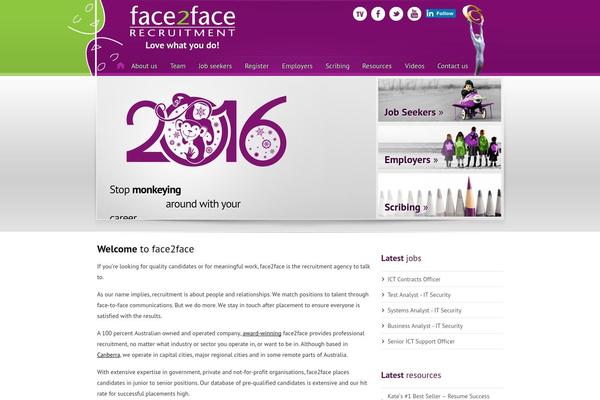 F2f theme site design template sample