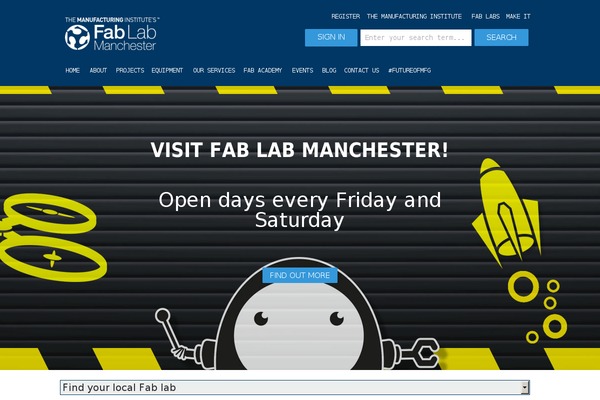 fablabmanchester.org site used Tw_shine