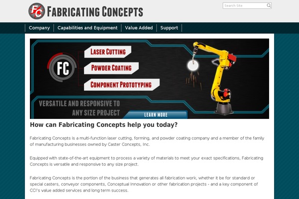 fabricatingconcepts.com site used Castersites