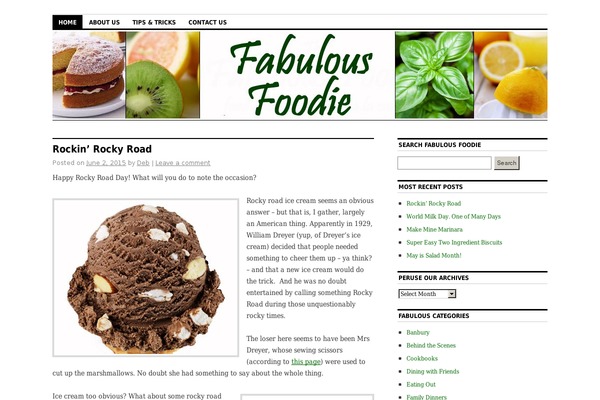 fabulousfoodie.com site used Cleanwp.1.1.0