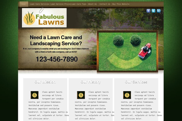 fabulouslawns.com site used Landscaper1