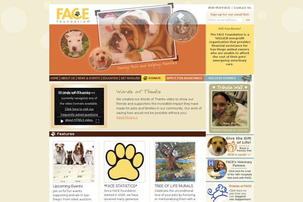 face4pets.org site used Face4pets-child