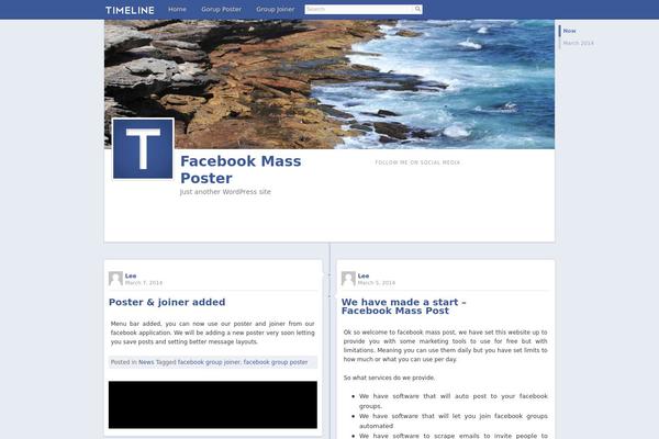 facebookmasspost.com site used Timeline-wp