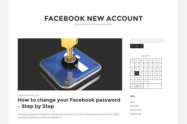 Twenty Twelve theme site design template sample
