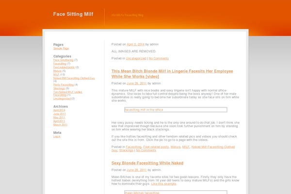 facesittingmilf.com site used Orange Grey White