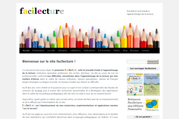 facilecture.fr site used Twenty Ten