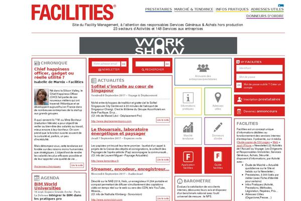 facilities.fr site used Websiting