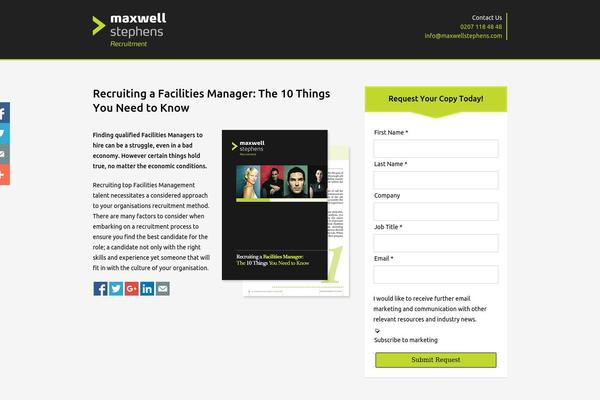 facilitiesrecruit.com site used Maxwellstephens