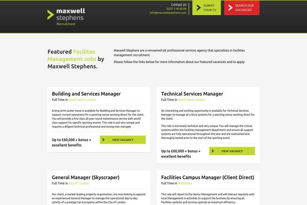 facilitiesrecruitment.com site used Maxwellstephens