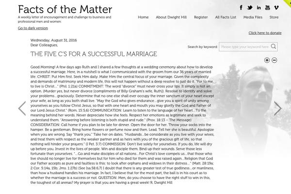 factsofthematter.org site used Factsofthematter