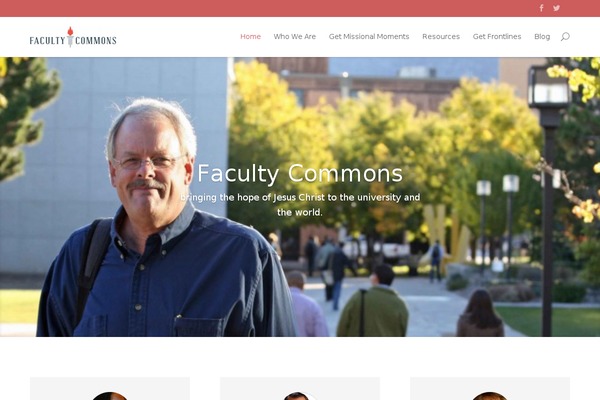 facultycommons.com site used Divi
