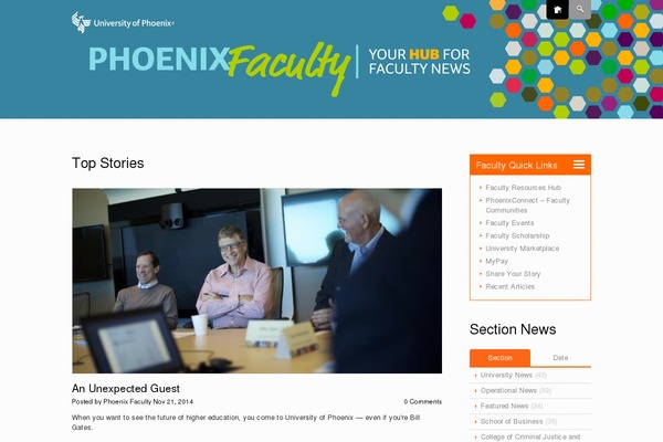 facultymatters.com site used Phoenixfaculty