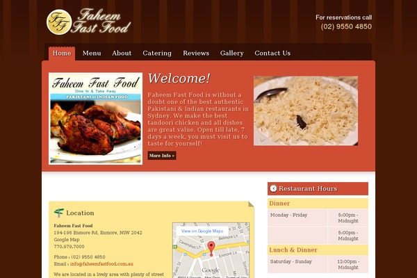 Gourmet theme site design template sample