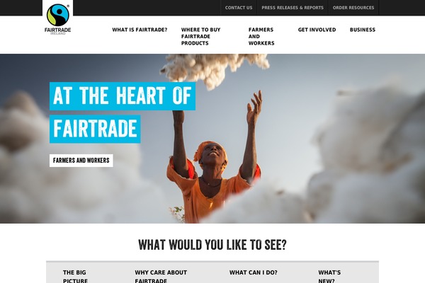 Fairtrade theme site design template sample