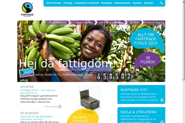 fairtrade.se site used Fairtrade
