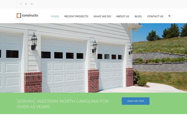 Constructo theme site design template sample