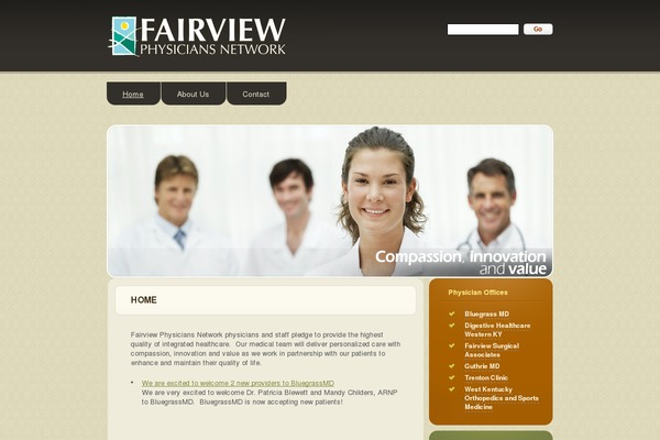 fairviewphysicians.com site used Theme822