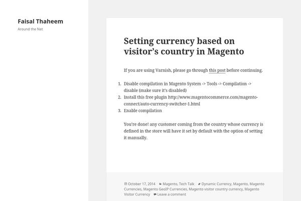 Twenty Fifteen theme site design template sample