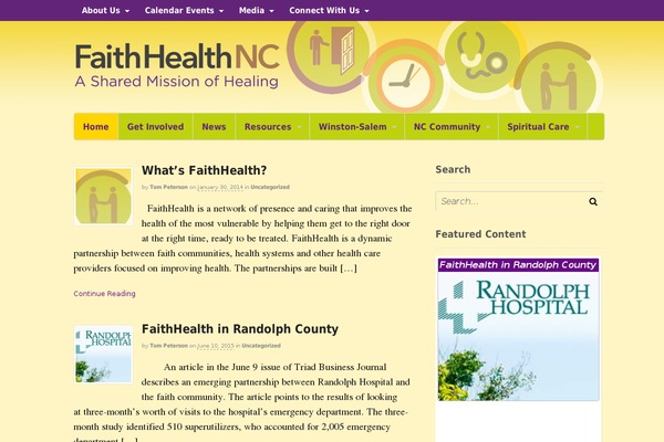 faithhealthnc.org site used Faithhealth-divi-child-theme