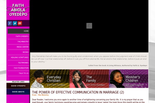 faithoyedepo.org site used Themify