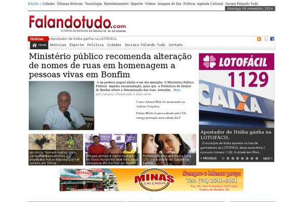 falandotudo.com site used Newspapertimes_v1.1