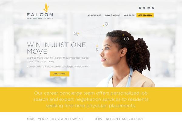 Falcon theme site design template sample