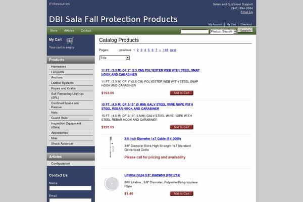 fall-protection-products.com site used Dbi-sala