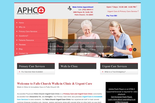 fallschurchclinic.com site used Accessible-physician