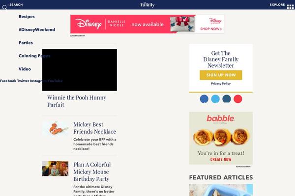 family.go.com site used Disney-family-theme